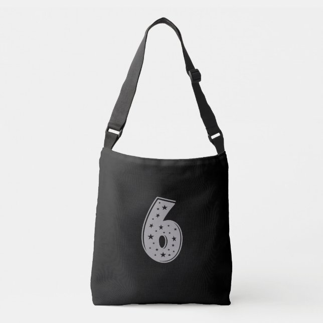 Bolsa Ajustável Feliz Aniversário do Número 6 (Frente)