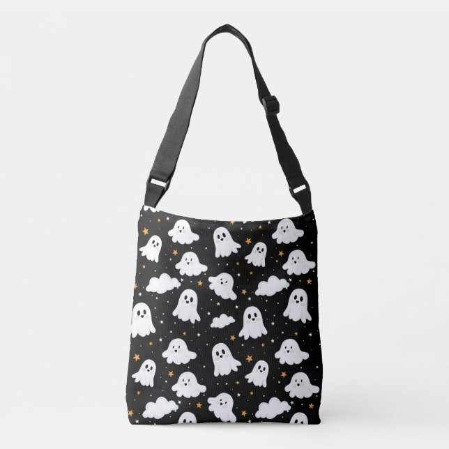 Bolsa Ajustável Feliz Halloween Ghost Cloudy Star Sky (Frente)
