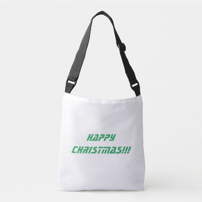 Bolsa Ajustável Feliz Natal Impresso Nome de Casamento Presentes (Frente)