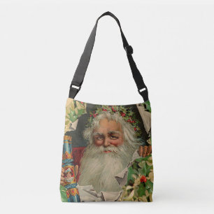 Bolsa Ajustável Feliz Natal Pai Natal Claus Antiquado clássico