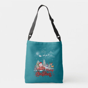 Bolsa Ajustável Feliz Natal Papais noeis Vermelhos Presentes de Ca