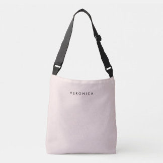 Bolsa Ajustável Feminino Minimalista Rosa com Nome