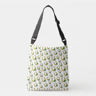 Bolsa Ajustável Ferradura de Ouro Sortudo com Shamrock em Branco