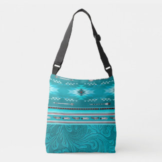 Bolsa Ajustável Ferramenta de Couros de Turquesa Faux de Navajo Tr