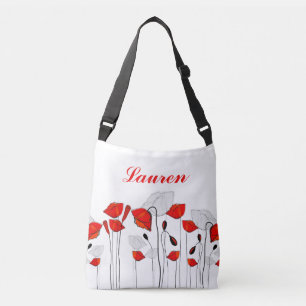 Bolsa Ajustável Fila de papagaios vermelhos