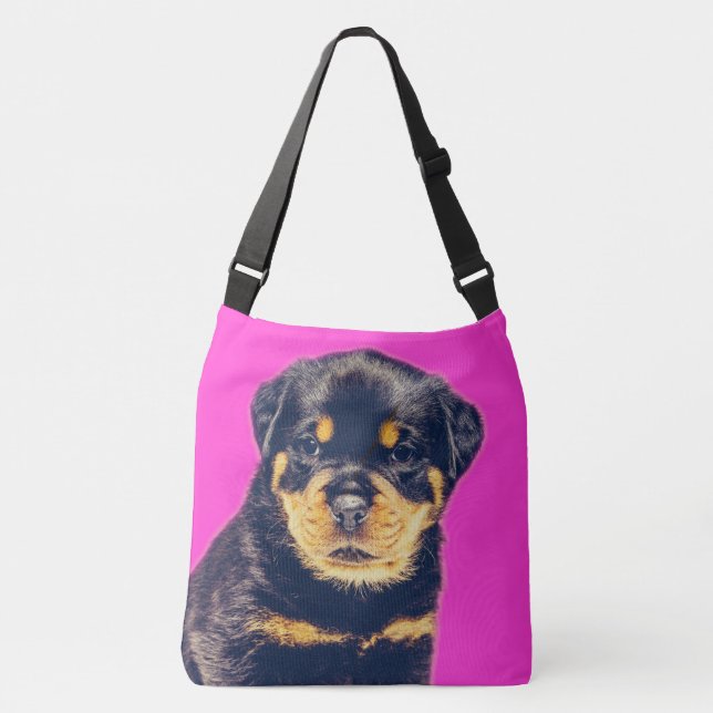Bolsa Ajustável Filhote de cachorro de Rottweiler customizável (Frente)