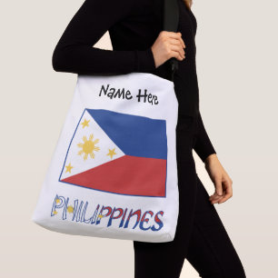 Bolsa Ajustável Filipinas e Bandeira Filipina e Seu Nome