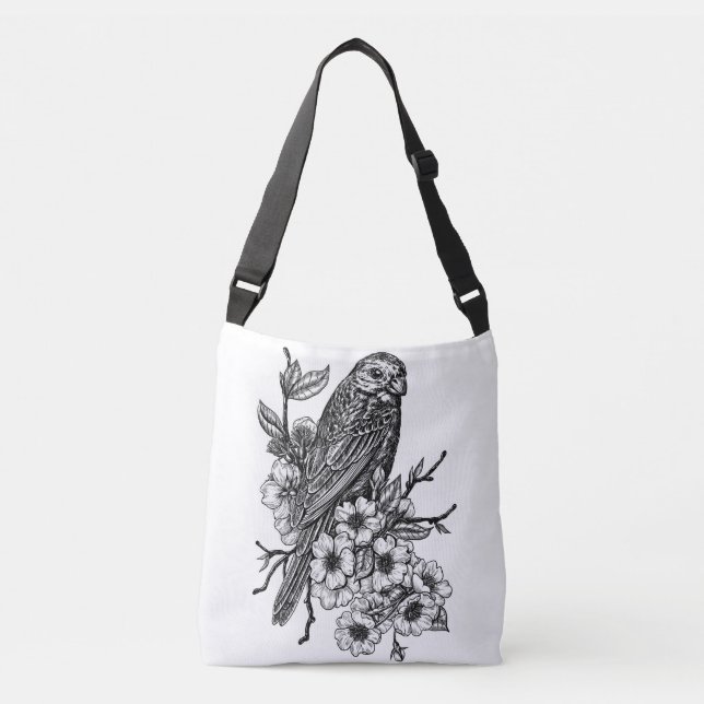 Bolsa Ajustável Finch no ramo de cereja (Frente)