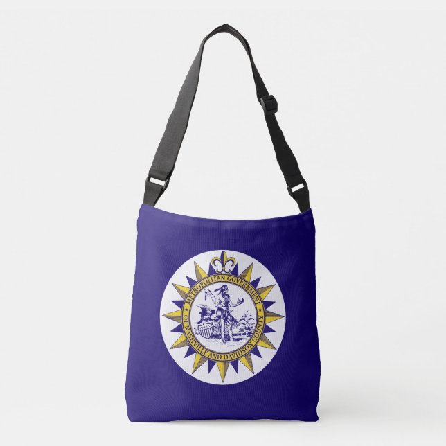 Bolsa Ajustável Flag of Nashville, Tennessee Crossbody Bag (Frente)