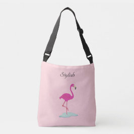 Bolsa Ajustável Flamingo elegante em rosa millennial
