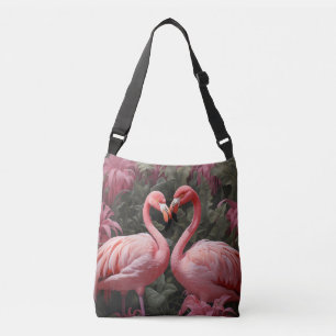 Bolsa Ajustável Flamingo Romance, cor-de-rosa tropical