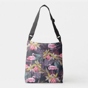 Bolsa Ajustável Flamingo Tropical: Padrão sem costura de verão