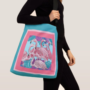 Bolsa Ajustável flamingos cor-de-rosa e cor-de-rosa
