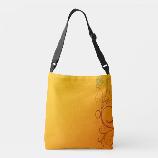 Bolsa Ajustável Flor alaranjada (Verso)