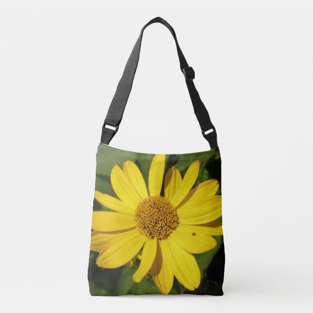 Bolsa Ajustável Flor amarela com folhas verdes (Frente)