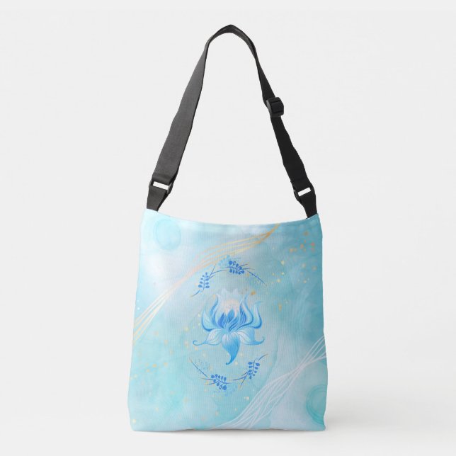 Bolsa Ajustável Flor Azul Azure Soft (Frente)