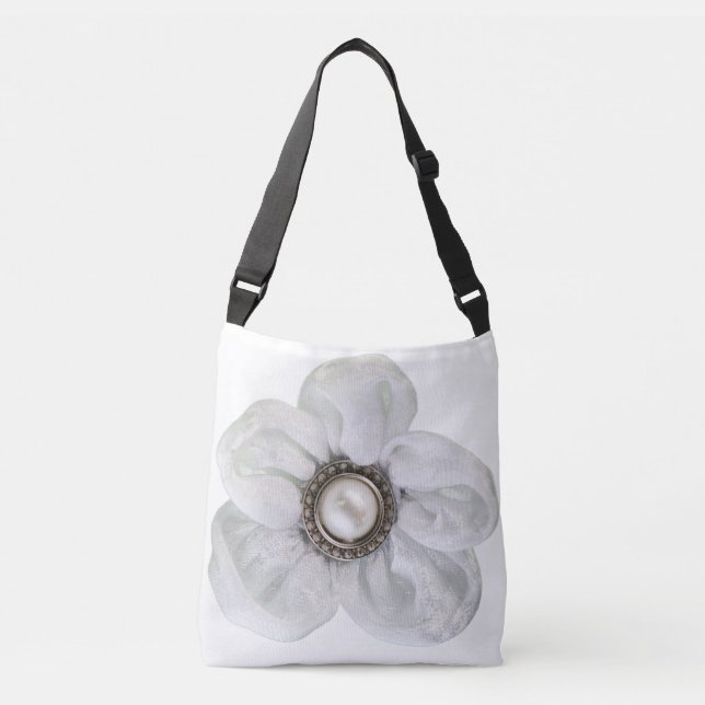 Bolsa Ajustável Flor branca (Frente)