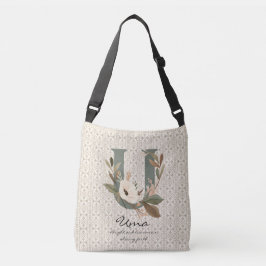 Bolsa Ajustável Flor Brilhante de Una - Monograma Floral de Boho