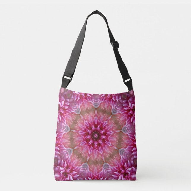 Bolsa Ajustável Flor de Abstrato rosa (Frente)