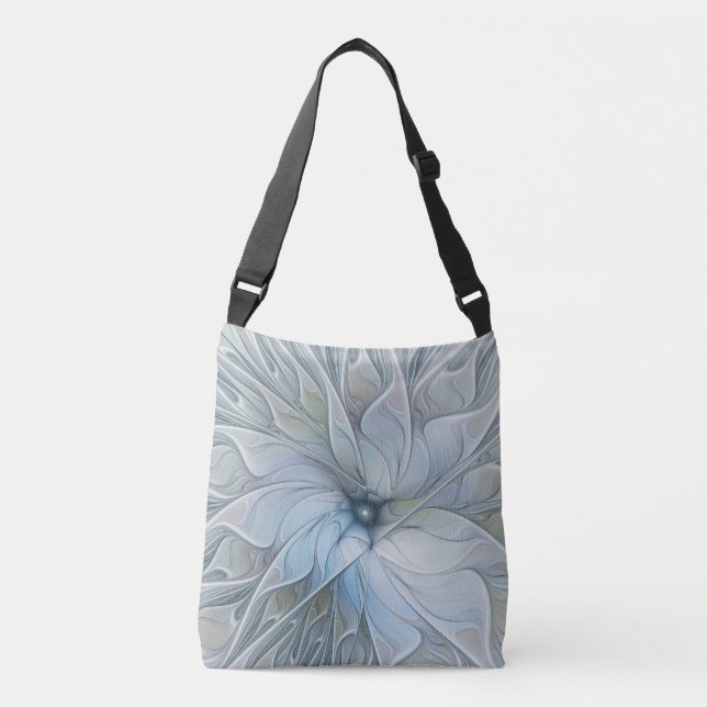 Bolsa Ajustável Flor de Arte Fractal, Abstrato, Bela Moderna Elega (Frente)