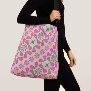 Bolsa Ajustável Flor de Bela Retroativa Mandalas Cor-de-Rosa