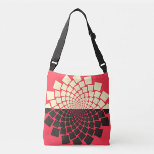 Bolsa Ajustável Flor Estilizada: Marinha Vermelha Negra