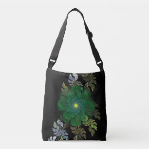 Bolsa Ajustável Flor Fractal Verde