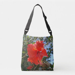 Bolsa Ajustável Flor Red Hibiscus Numa Árvore,