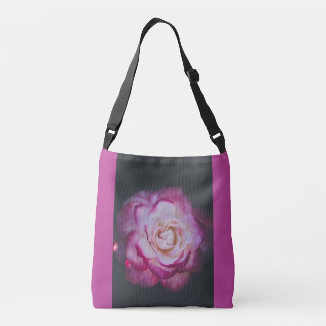 Bolsa Ajustável Flor-rosa da-fúria (Verso)