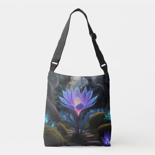 Bolsa Ajustável Flor Roxa Encantadora (Frente)