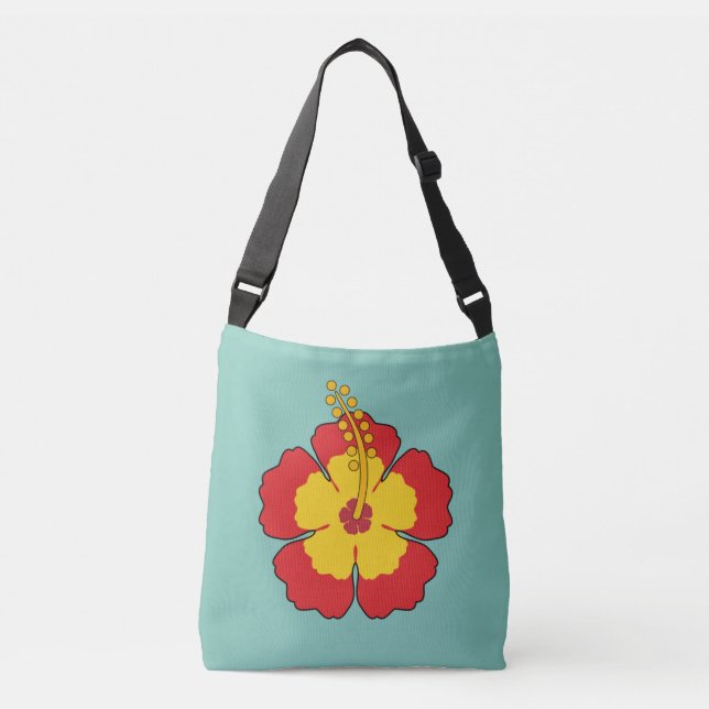 Bolsa Ajustável Flor Tropical de Red Hibiscus (Frente)