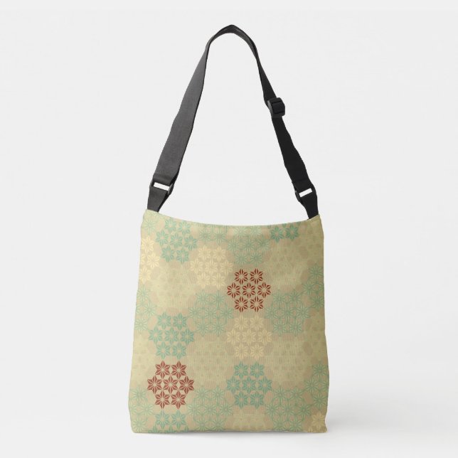 Bolsa Ajustável Floral (Asanoha) Pattern Gold (Frente)