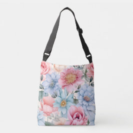Bolsa Ajustável Floral Azul e Rosa