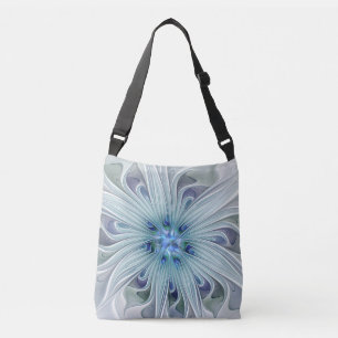 Bolsa Ajustável Floral Beauty Abstrato Modern Blue Pastel Flower