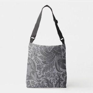 Bolsa Ajustável Floral Botânico Cinza Vintage