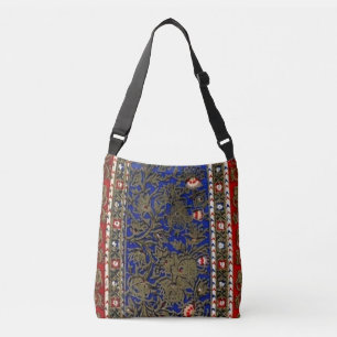 Bolsa Ajustável Floral de Rug Persa Azul-Noite