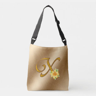 Bolsa Ajustável Floral Dourado Elegante X
