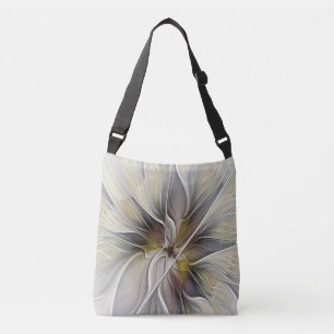Bolsa Ajustável Floral Fractal, Fantasia Flor com Cores da Terra