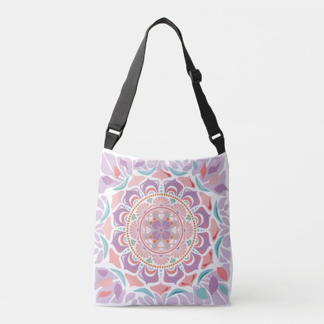 Bolsa Ajustável Floral Mandala Lavanda (Frente)