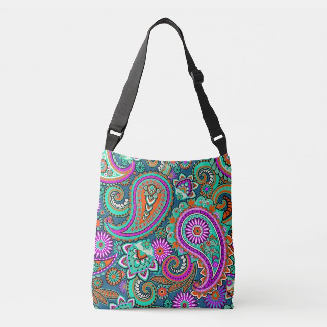 Bolsa Ajustável Floral Paisley sem problemas II + suas ideias (Frente)