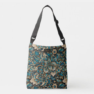 Bolsa Ajustável Floral Peacock Blue Mandala