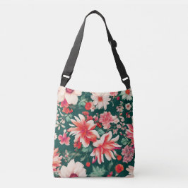 Bolsa Ajustável Flores Brancas Vibrantes, Vermelhas Rosa e Delicad