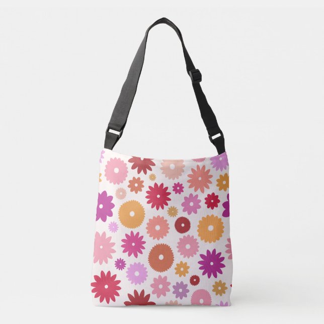 Bolsa Ajustável Flores Coloridas Grande Padrão (Frente)