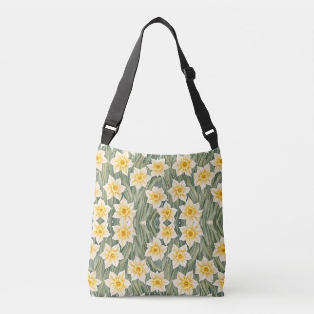 Bolsa Ajustável Flores De Daffodil Padrão Floral (Frente)