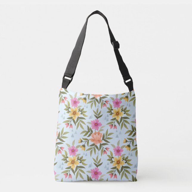 Bolsa Ajustável Flores de Desenhar Coloridas (Frente)