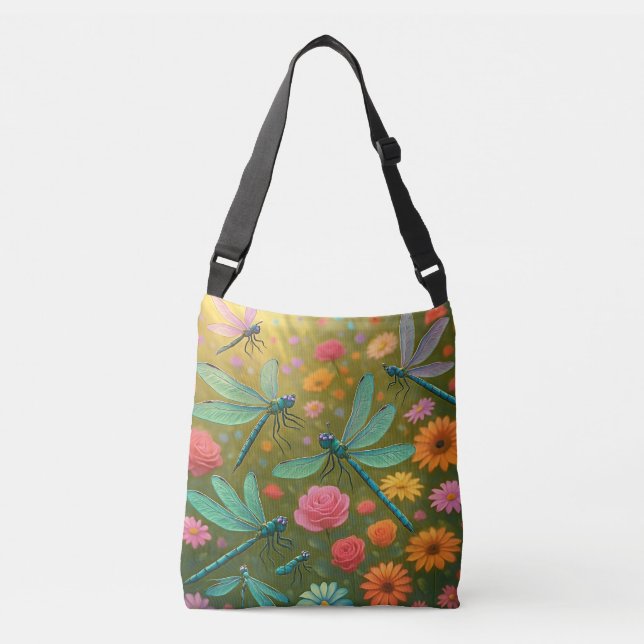 Bolsa Ajustável Flores de Libélula (Frente)
