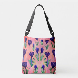 Bolsa Ajustável Flores De Mola, Saco De Corpo De Croco Roxo