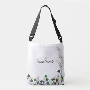 Bolsa Ajustável Flores de Noiva da Equipe Elegante em Branco