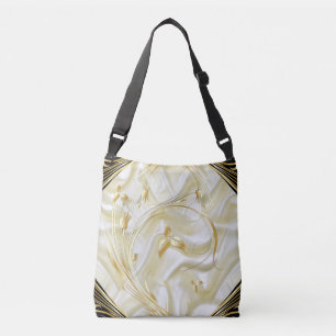 Bolsa Ajustável Flores de prata ou Abstrato Douradas em - Seda e A