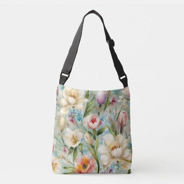 Bolsa Ajustável Flores de primavera no Estilo do Impressionismo (Frente)